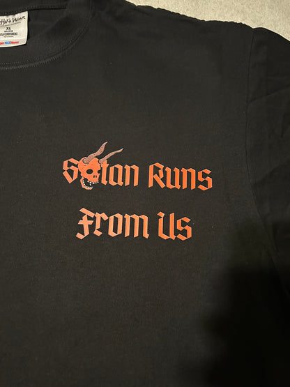 "Satan Runs From Us" Heavyweight Shirts