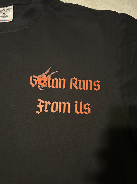 "Satan Runs From Us" Heavyweight Shirts